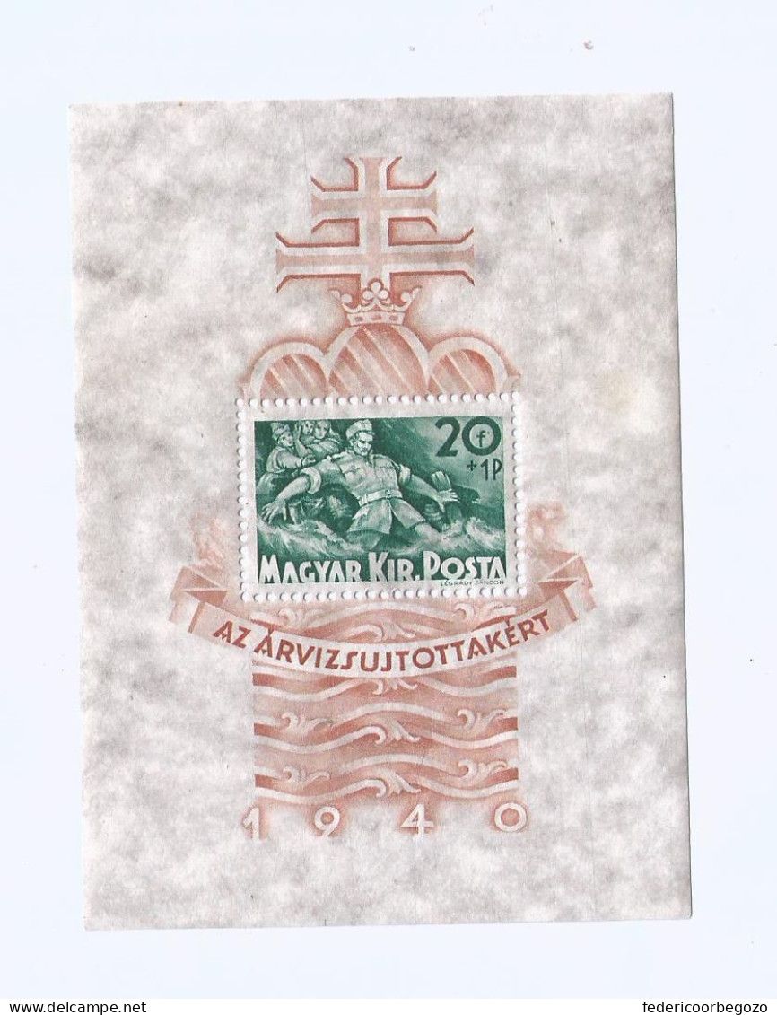 Hungary (*) Yt. Nr. Bl. 7 (hinged) - Unused Stamps