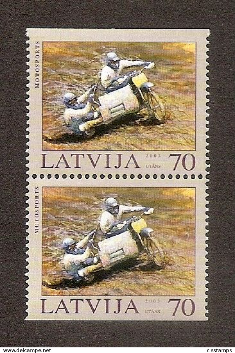 LATVIA 2003●Motosport●Motorcycle●Motorrad●Mi 599Do/Du MNH - Motorbikes