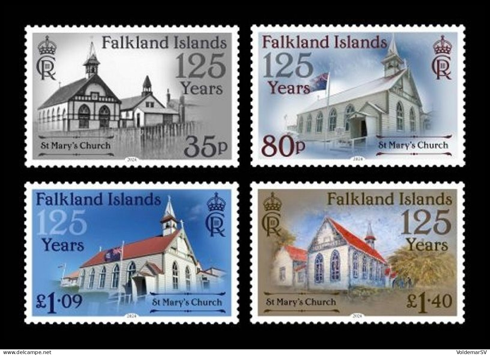 Falkland Islands 2024 Mih. 1533/36 St. Mary's Church In Stanley MNH ** - Falklandeilanden