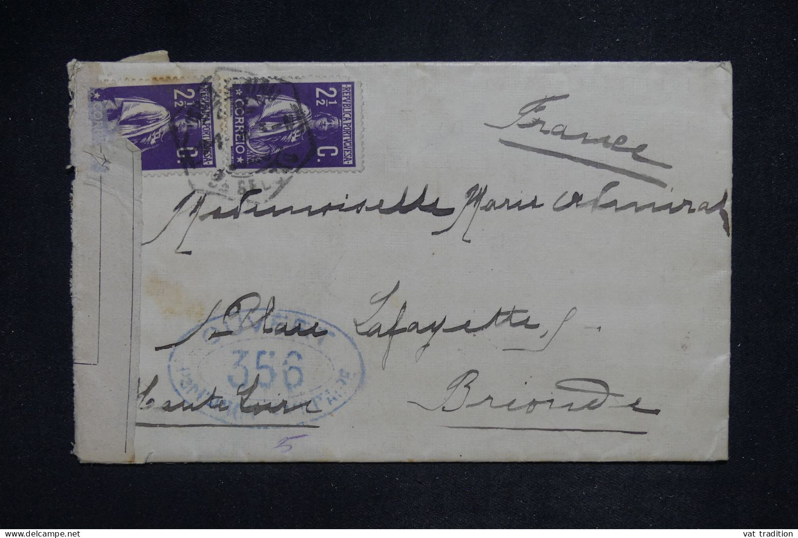 PORTUGAL - Lettre Pour La France Censurée à L'arrivée - A 2741 - Postmark Collection