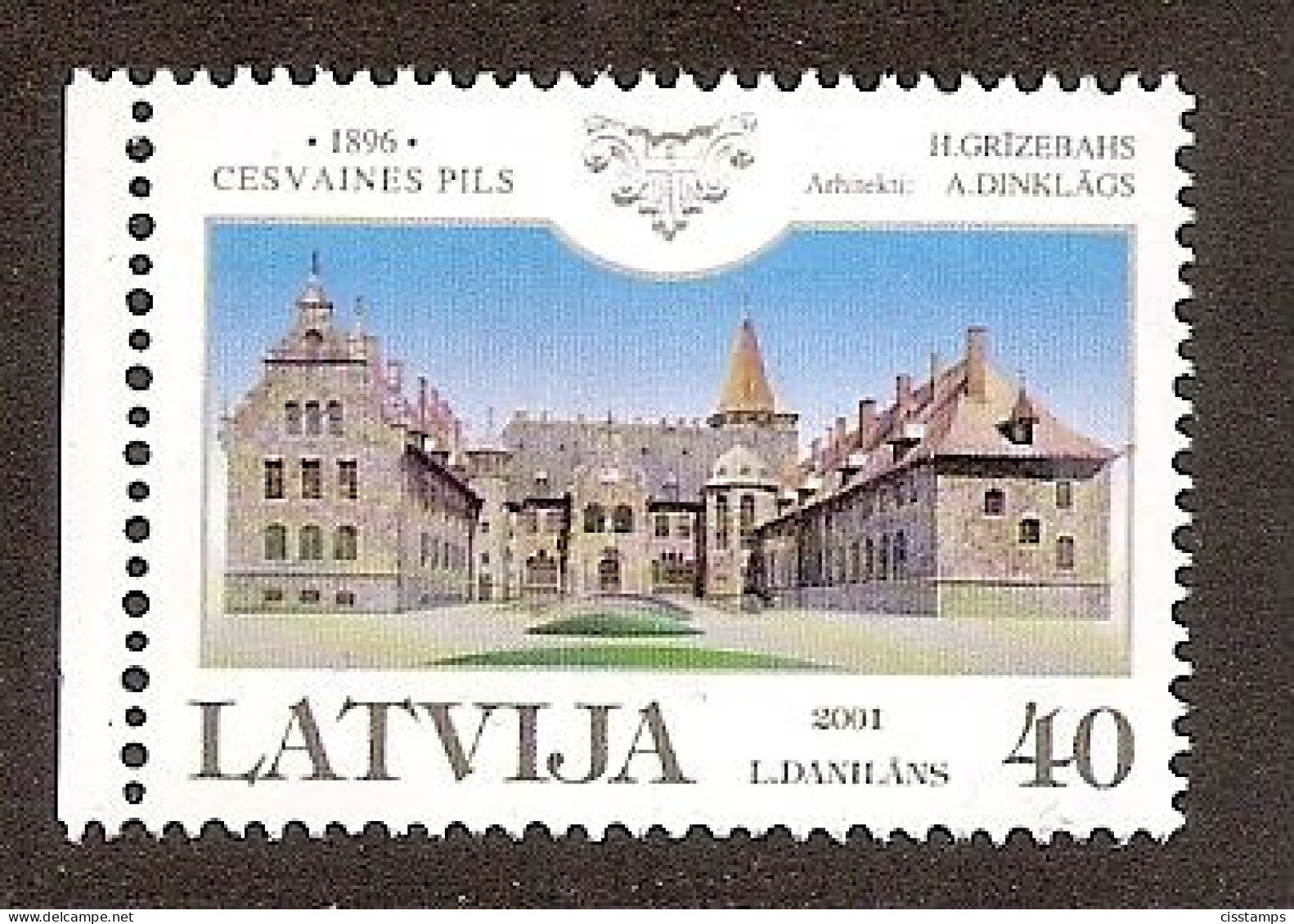 LATVIA 2001●Palace Cesvaine●from Booklet●Mi 555C MNH - Lettonia