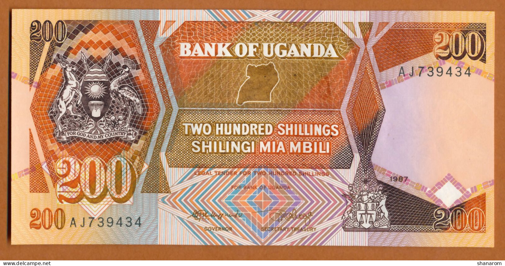 1987 // OUGANDA // TWO HUNDRED SHILLINGS // NEUF - UNC - Oeganda