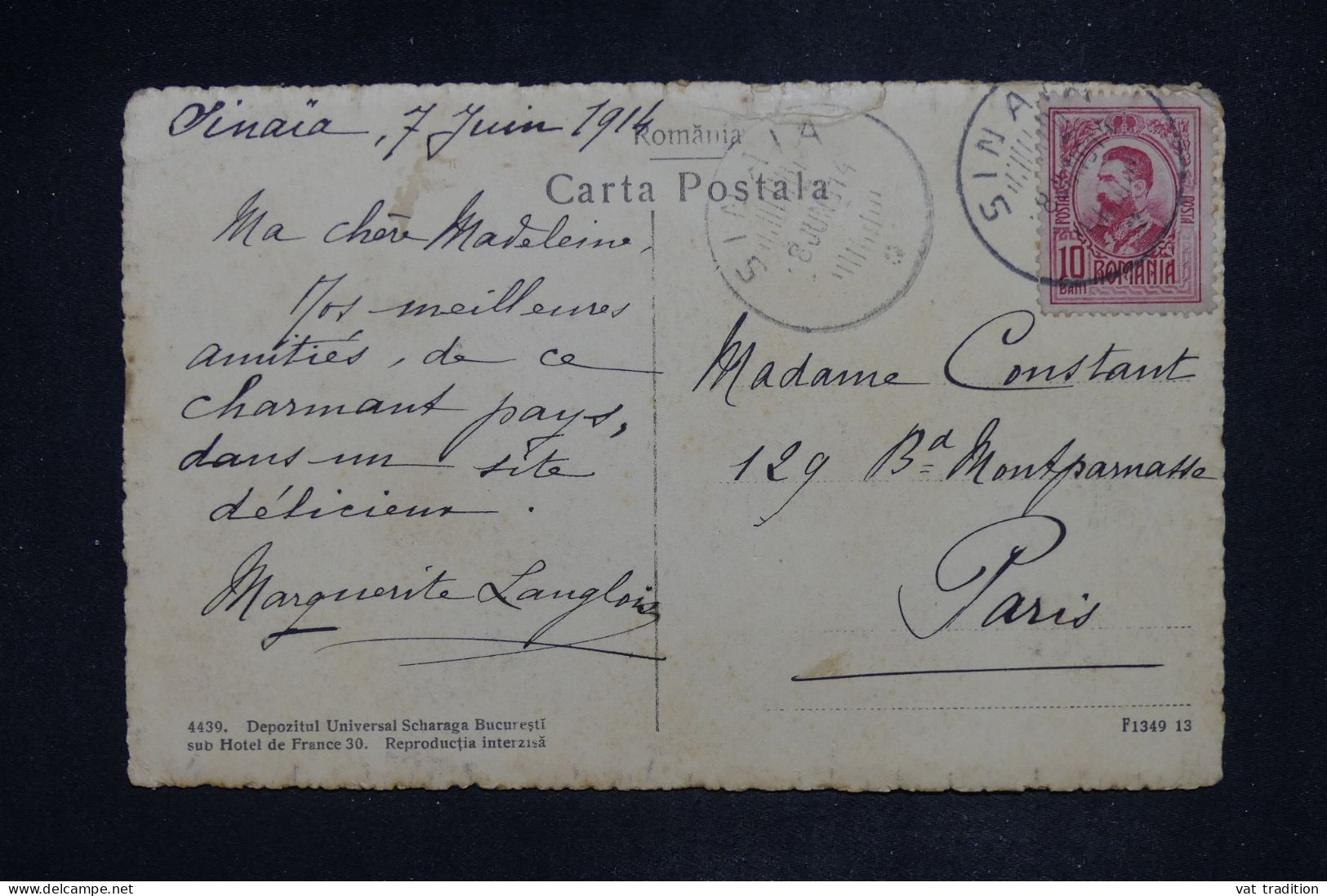 ROUMANIE - Carte Postale De SANIAI Pour Paris - 1918 - A 2753 - Postmark Collection