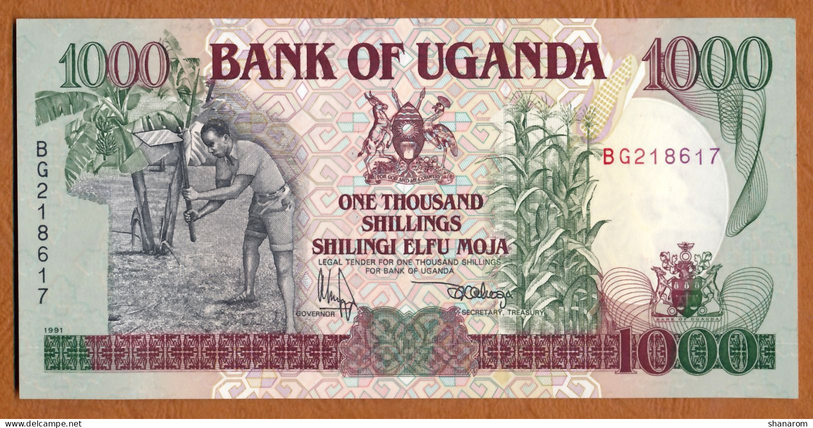 1991 // OUGANDA // ONE THOUSAND SHILLINGS // SPL - AU - Ouganda