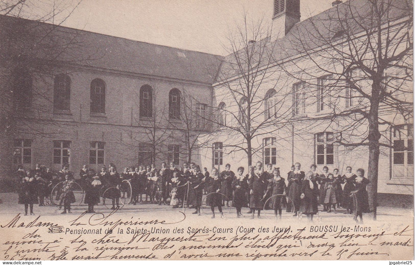 LAP Boussu Lez Mons Pensionnat De La Sainte Union Des Sacres Coeurs Cour Des Jeux - Boussu