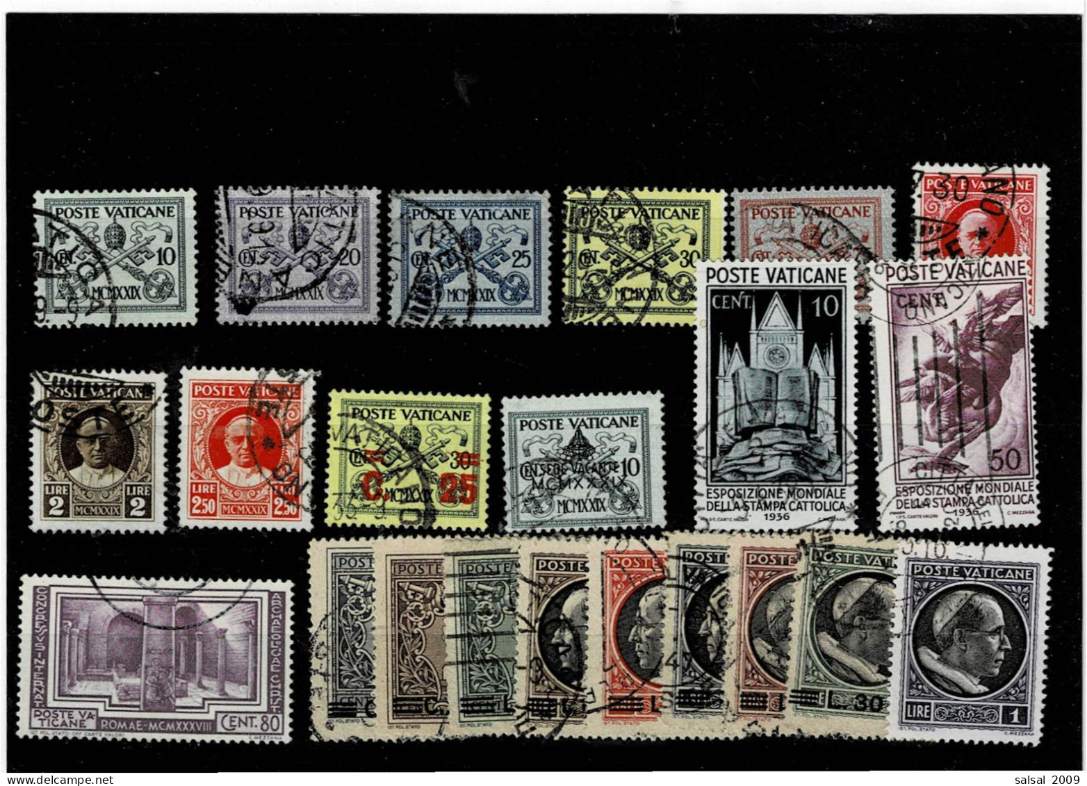 VATICANO ,22 Pezzi Usati Compreso 1 Serie Completa ,qualita Ottima - Used Stamps
