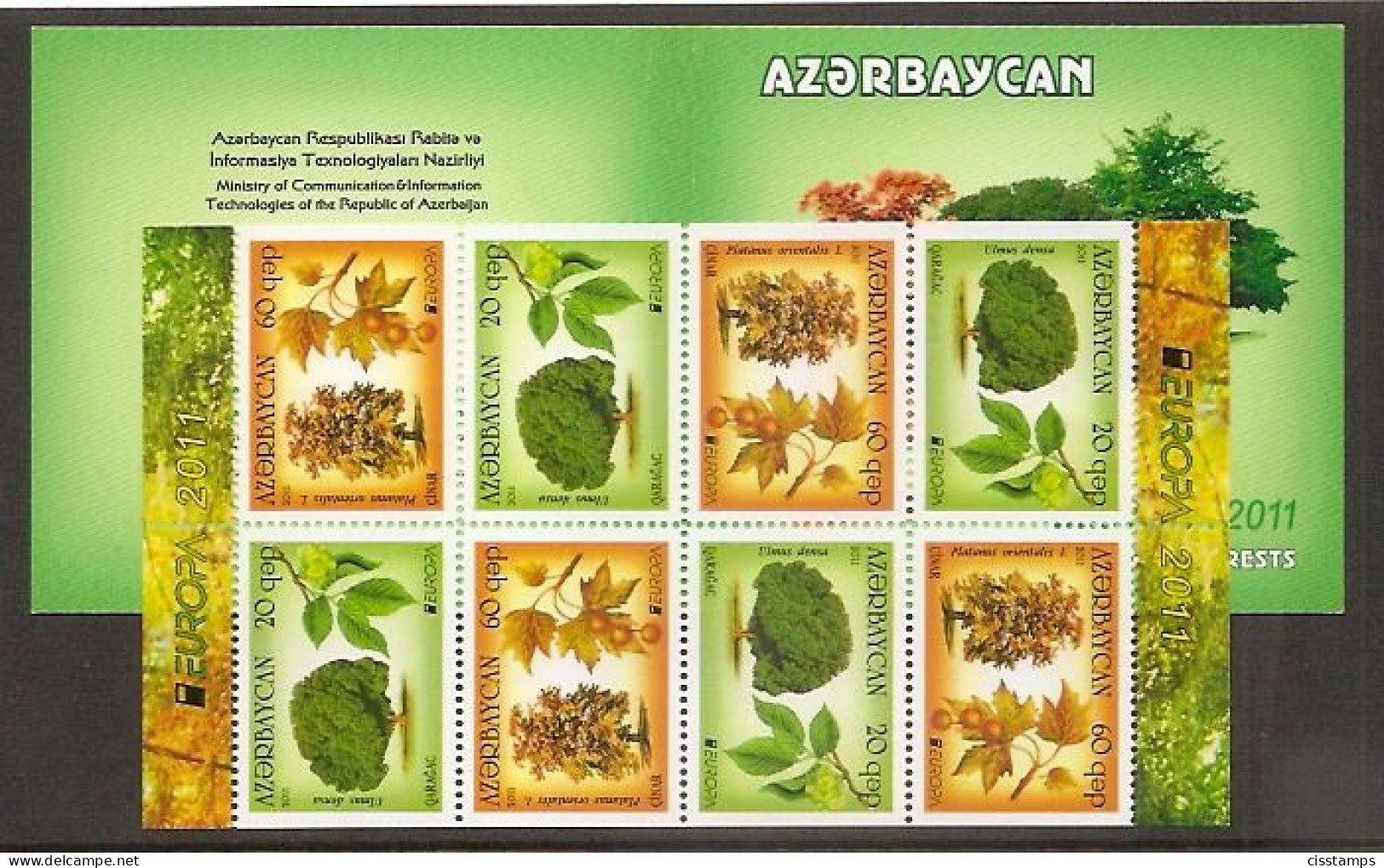 Azerbaijan 2011●Europa Forests●●Wälder●Mi Booklet840-41 MNH - Azerbaijan