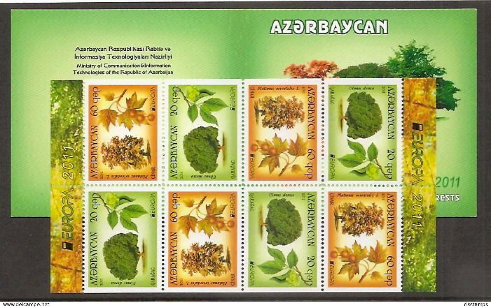 Azerbaijan 2011●Europa Forests●●Wälder●Mi Booklet840-41 MNH - Azerbaiján