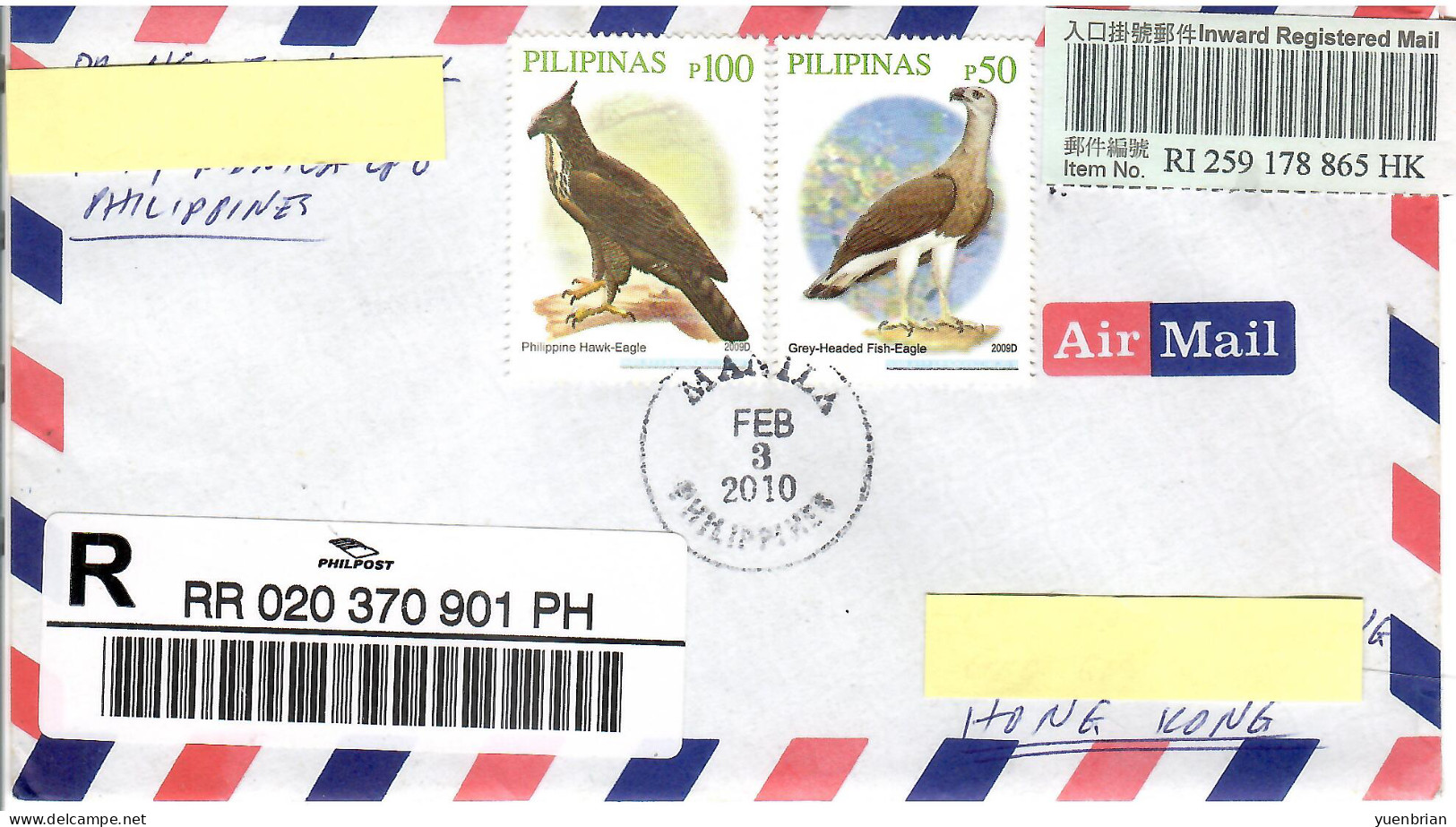 Philippines 2010, Bird, Birds, Eagle (2009D), Circulated Cover, Good Condition - Aigles & Rapaces Diurnes