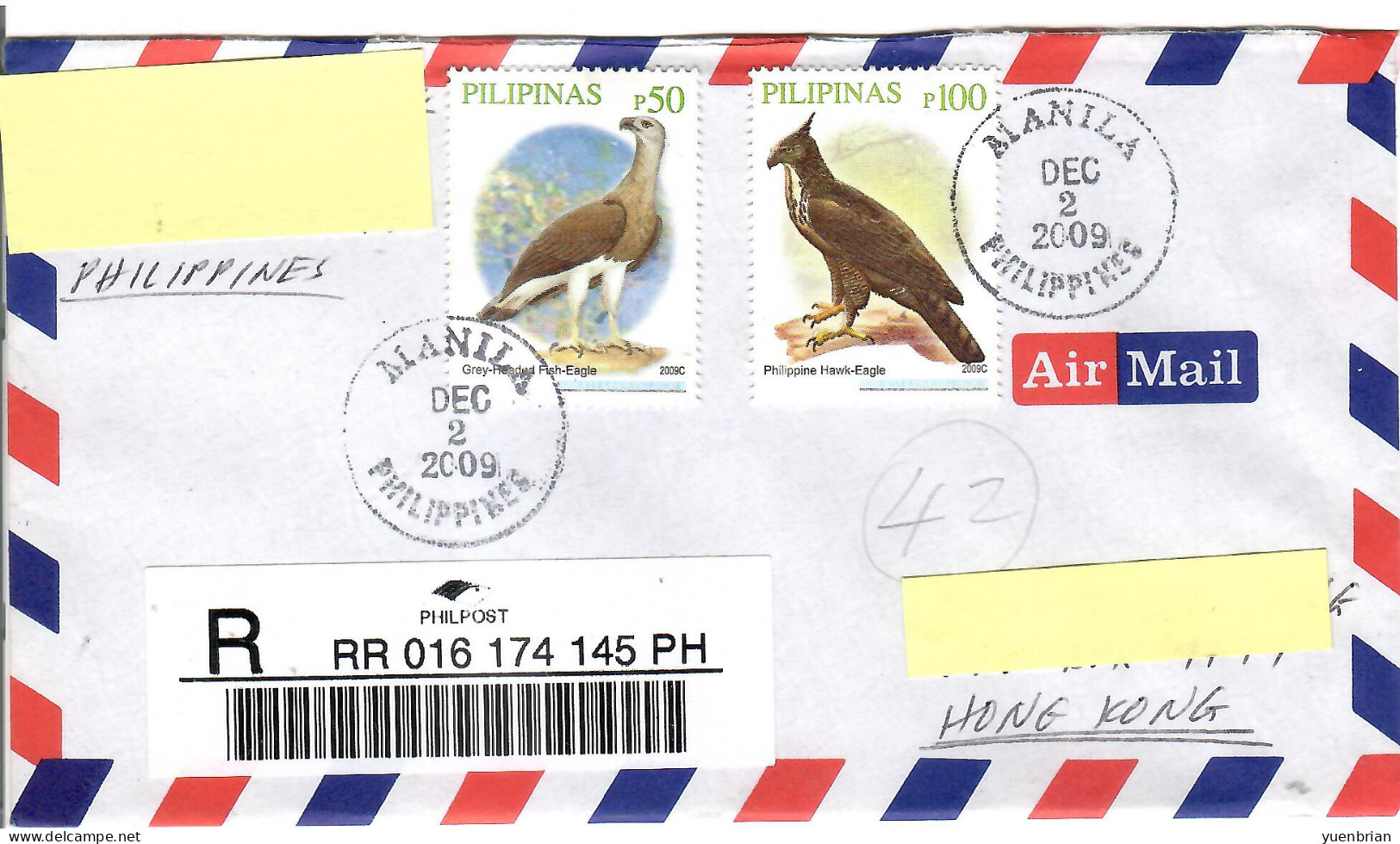 Philippines 2009, Bird, Birds, Eagle (2009C), Circulated Cover, Good Condition - Arends & Roofvogels