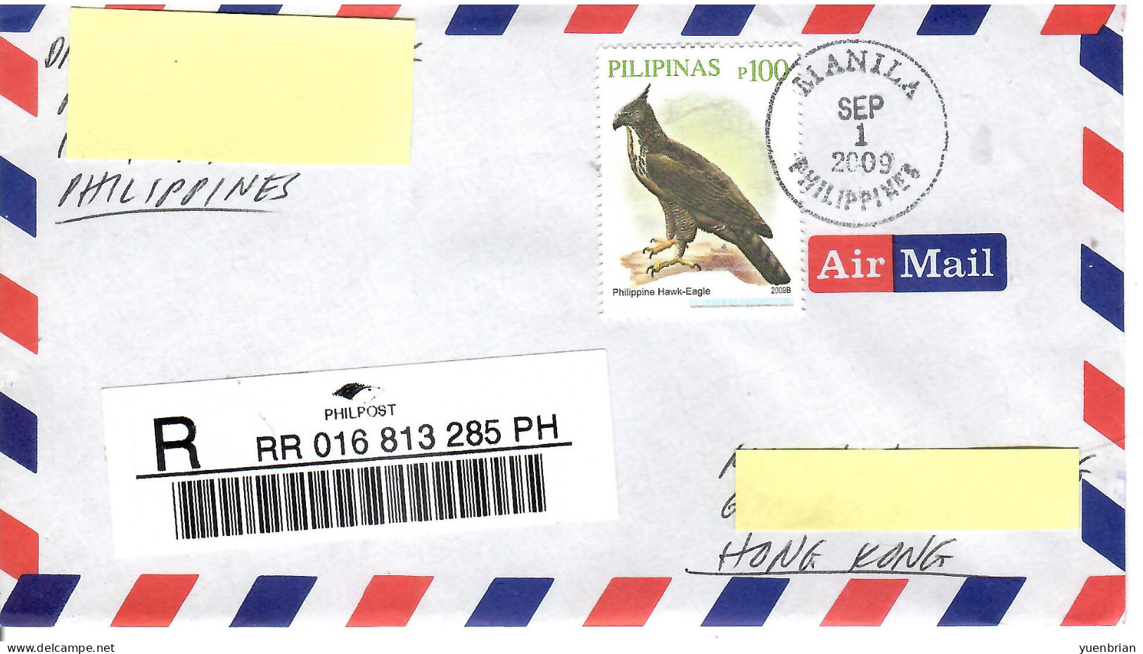 Philippines 2009, Bird, Birds, Eagle (2009B), Circulated Cover, Good Condition - Aigles & Rapaces Diurnes