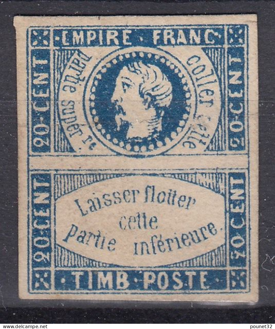FRANCE ESSAI PROJETS PRIVES MOREL ( 1850 ) 20c BLEU FONCE NON ADOPTE - RARE - Proofs, Unissued, Experimental Vignettes