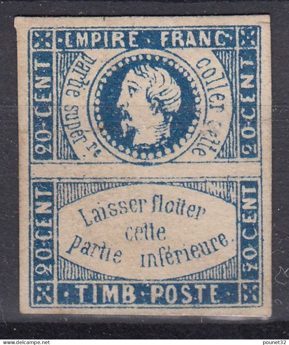 FRANCE ESSAI PROJETS PRIVES MOREL ( 1850 ) 20c BLEU FONCE NON ADOPTE - RARE - Essais, Non-émis & Vignettes Expérimentales