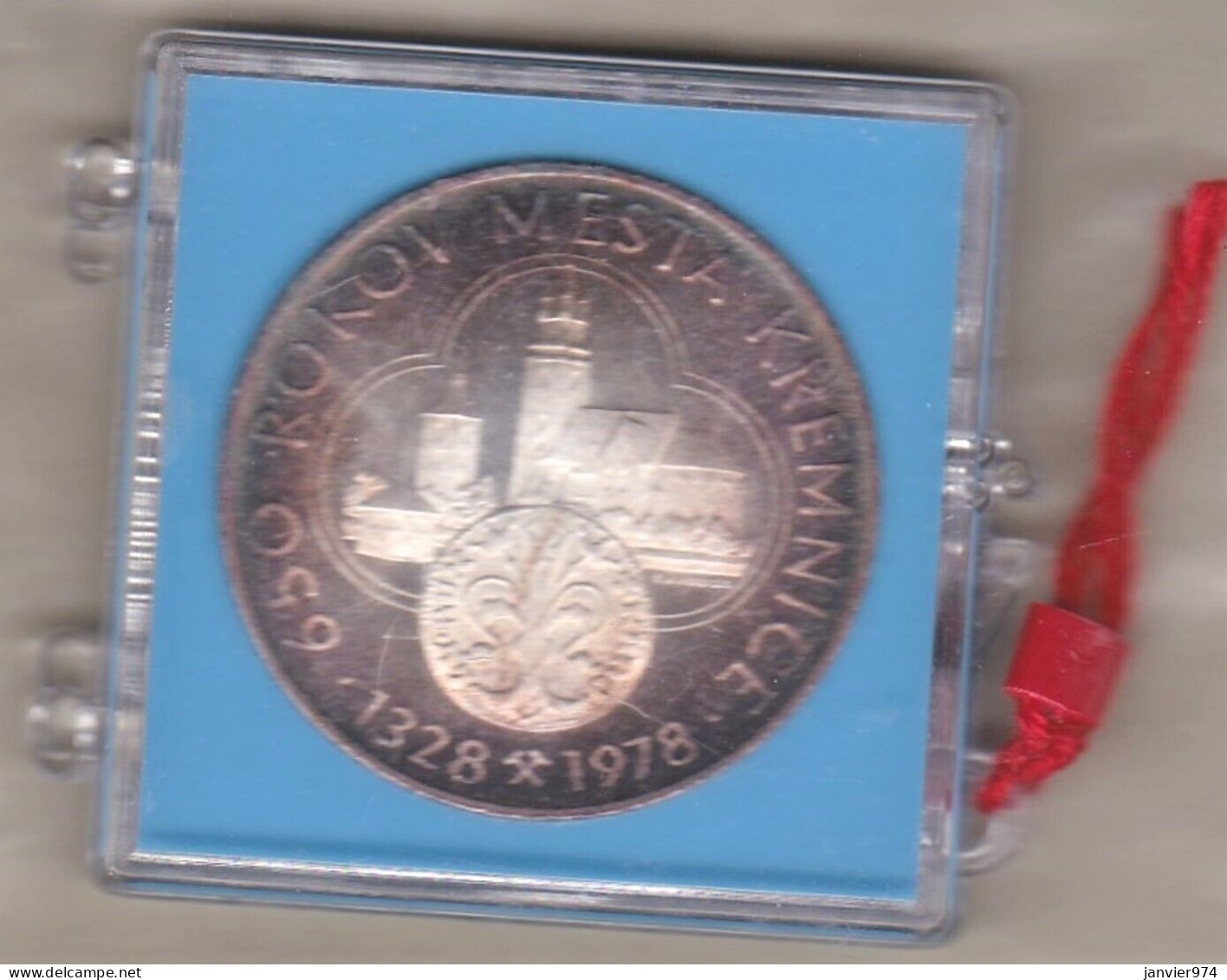 Slovaquie Médaille En Argent, 650 Ans De La Ville De Kremnica 1978. , Dans Sa Boite D’origine , UNC Neuve - Otros & Sin Clasificación