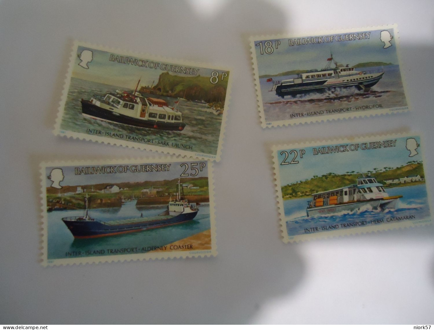 GUERNSEY MNH  STAMPS SET  4  1974 SHIPS BOATS - Barcos