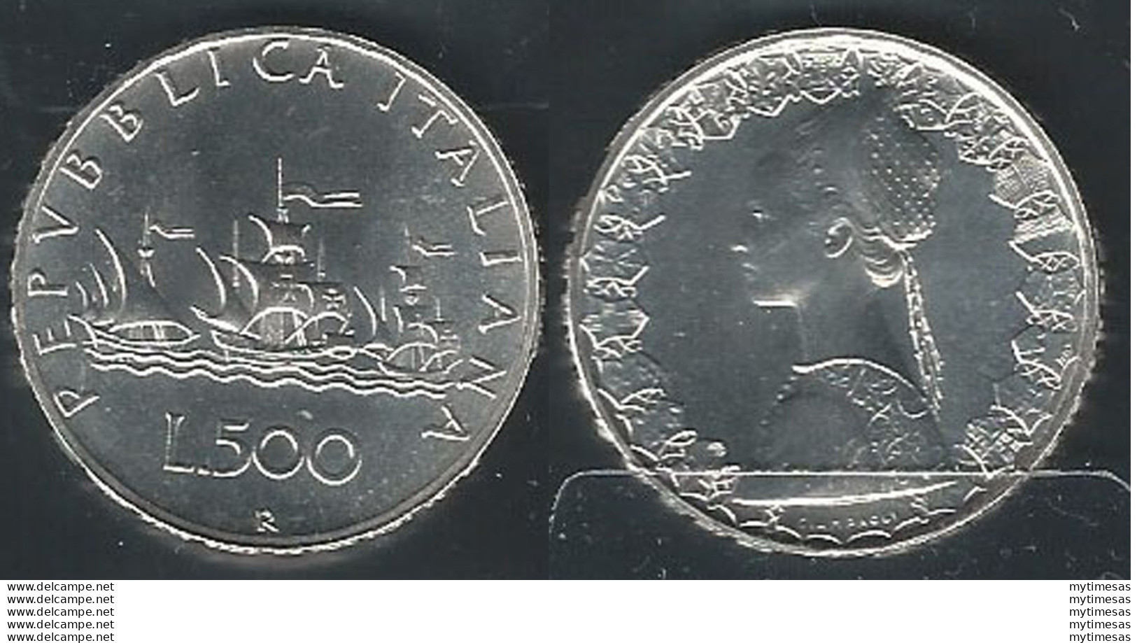 1986 Italia Lire 500 Caravelle Argento FDC - Autres & Non Classés