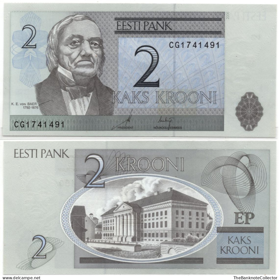 Estonia 2 Krooni 2006 P-85 UNC - Estonie