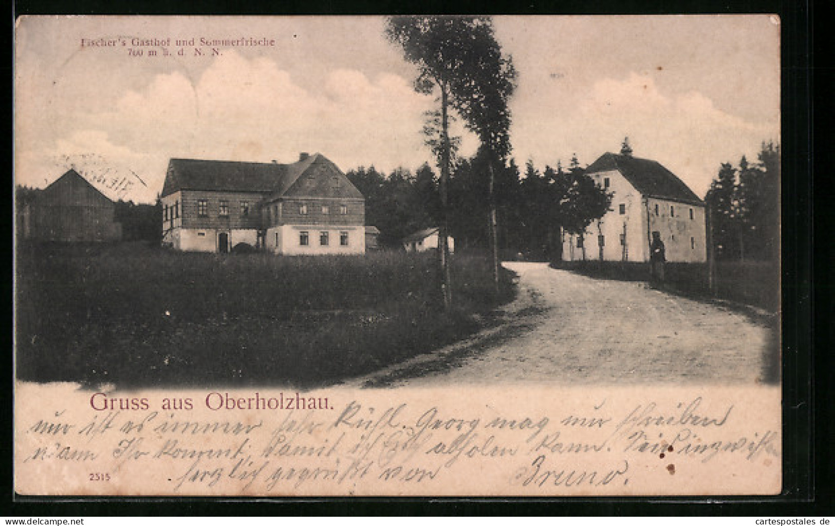 AK Oberholzhau, Fischer`s Gasthof  - Oberholzhau (Erzgeb.)