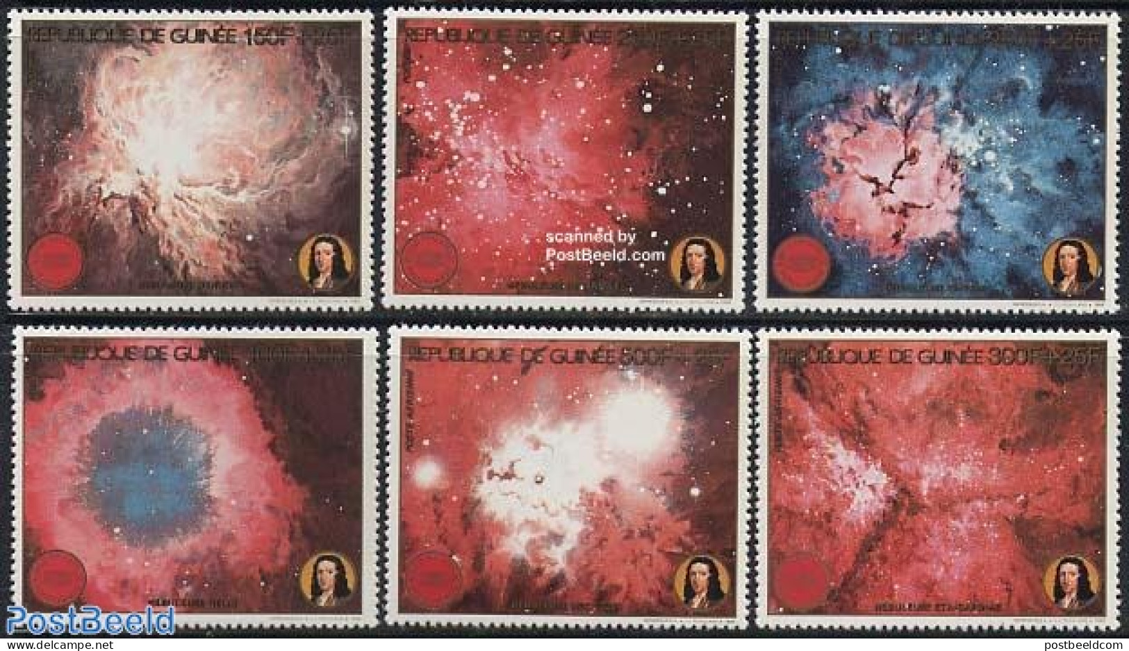 Guinea, Republic 1989 The Cosmos 6v, Mint NH, Science - Astronomy - Halley's Comet - Astrology