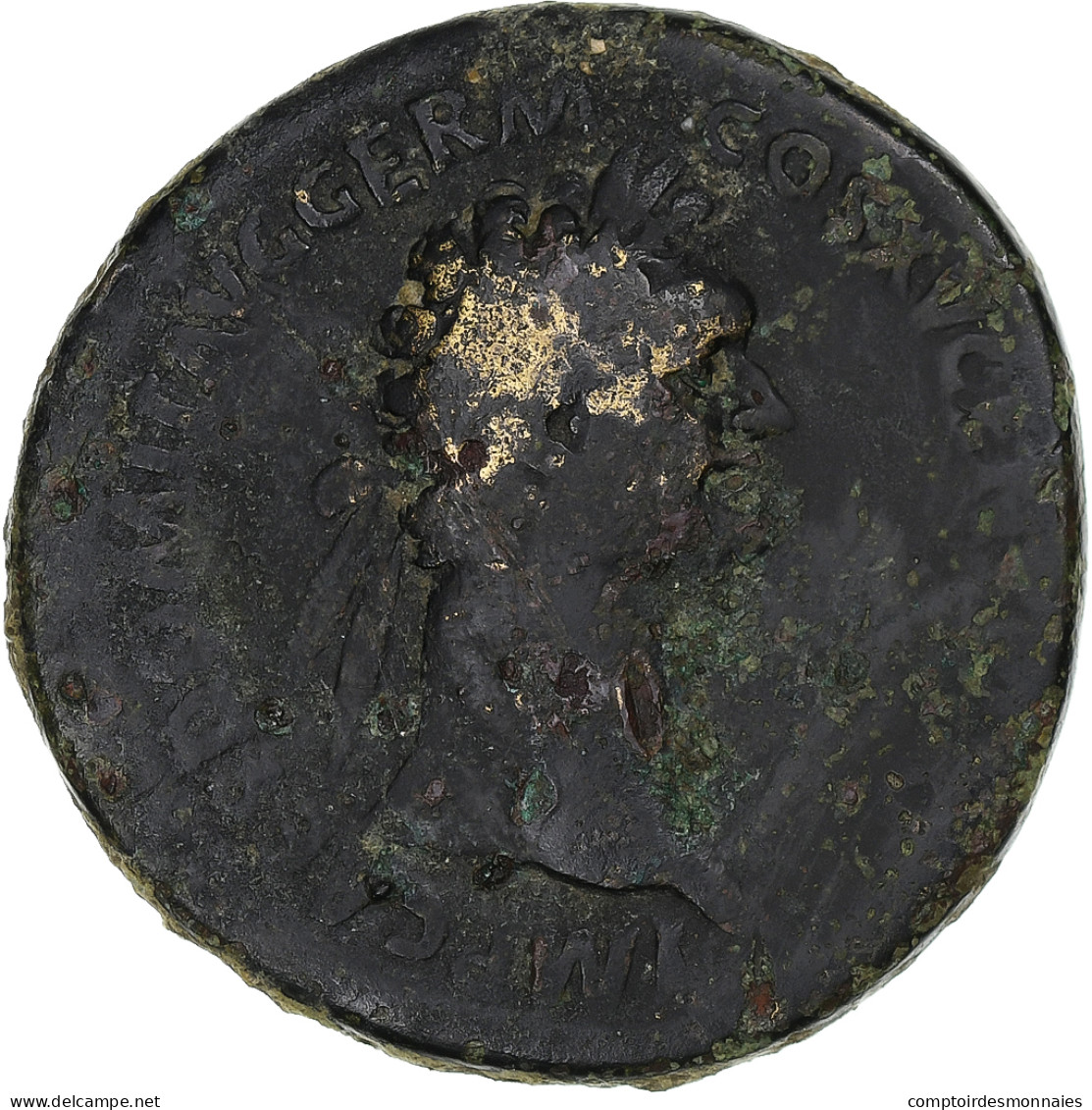 Domitien, Sesterce, 90-91, Rome, Bronze, B+, RIC:702 - Les Flaviens (69 à 96)