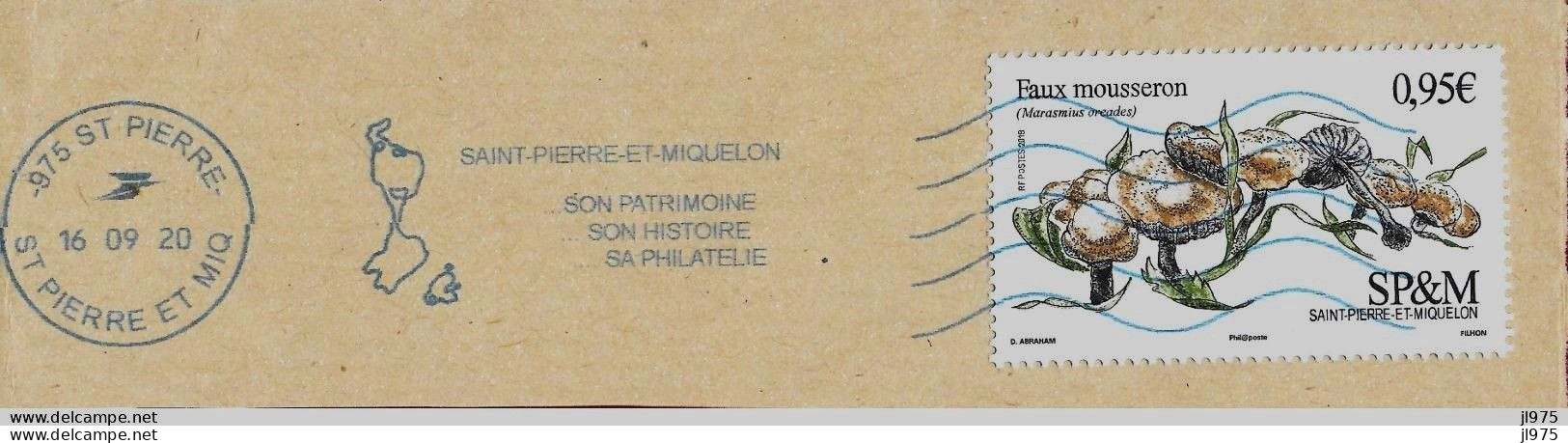 St.Pierre Et Miquelon 2018 Oblitéré Flore '' CHAMPIGNON "  NEOPOST SP 2020. - Used Stamps