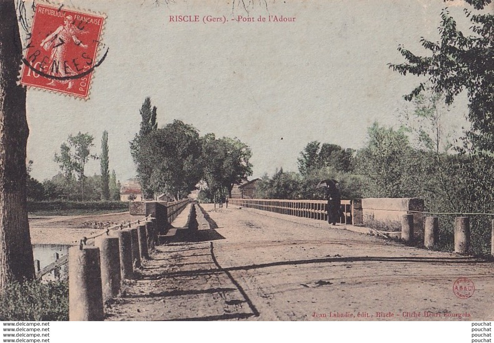 Y22-32) RISCLE (GERS) PONT DE L ' ADOUR - ( ANIMEE ) - Riscle