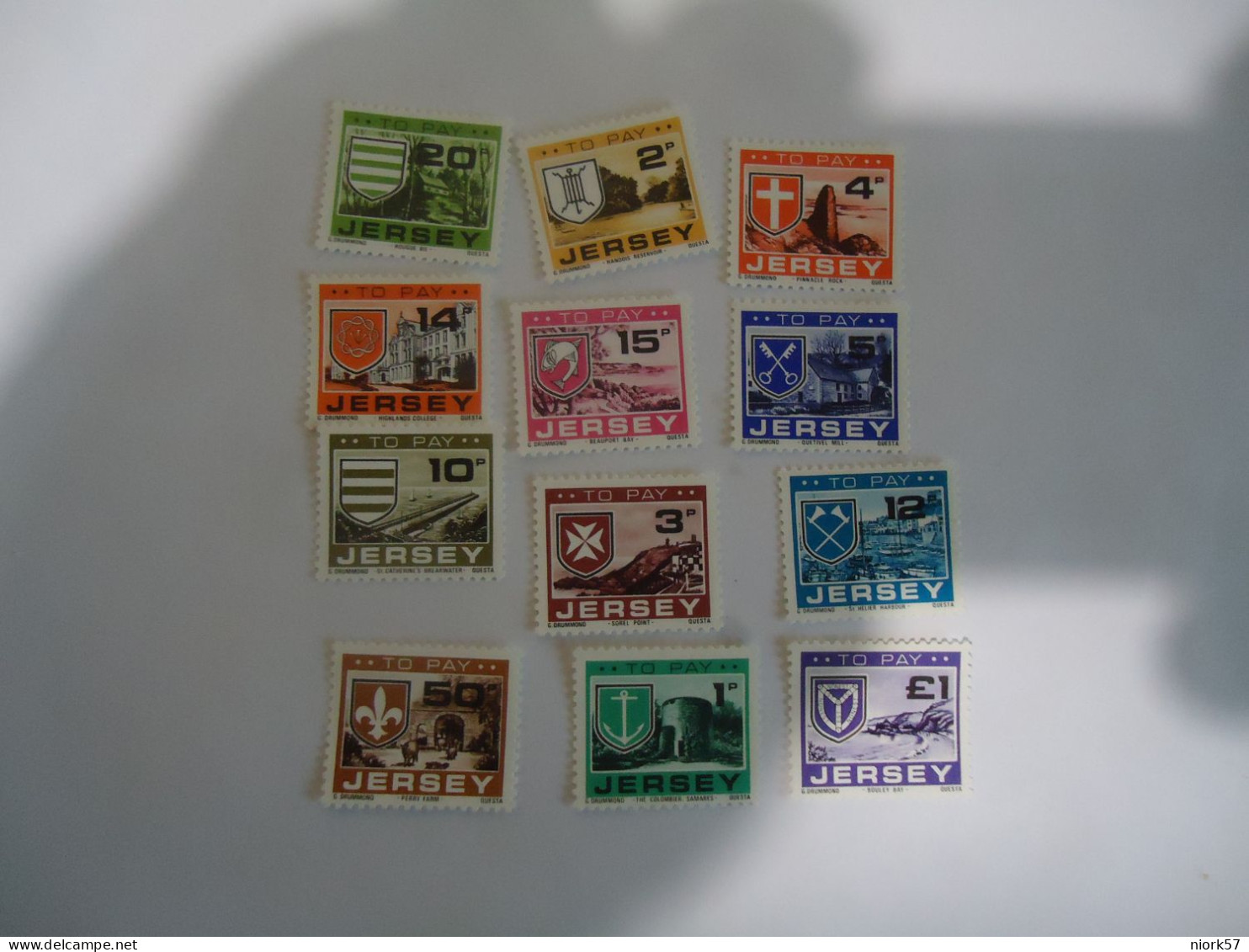 JERSEY MNH  12  STAMPS POSTAGE DUE 1978 - Jersey