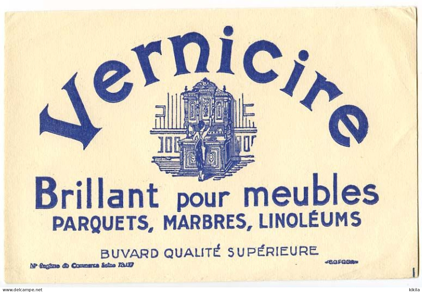 Buvard 20.1 X 13  VERNICIRE  Produit D'entretiens Pour Meubles, Marbres, Parquets, Linoléum - Produits Ménagers