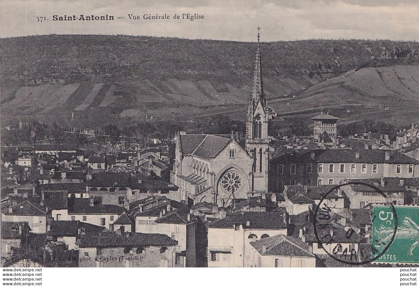Y25-82) SAINT ANTONIN (TARN ET GARONNE) VUE GENERALE DE L' EGLISE - Saint Antonin Noble Val