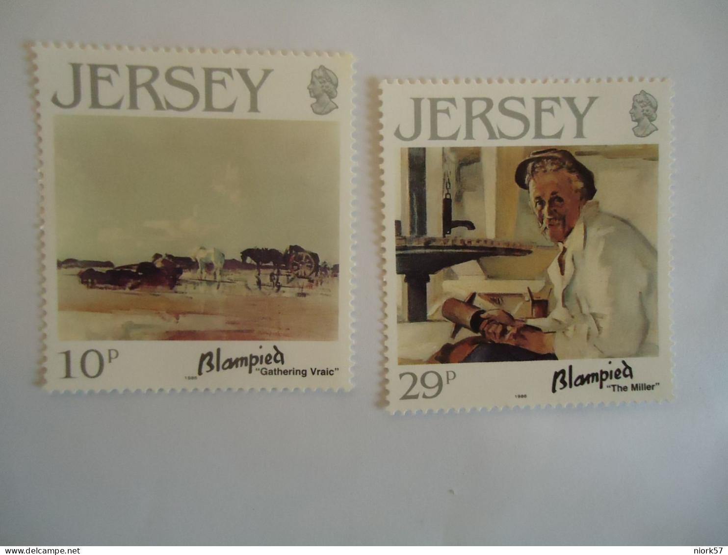 JERSEY 5  MNH  STAMPS ART PAINTING 1983   2 SCAN - Autres & Non Classés