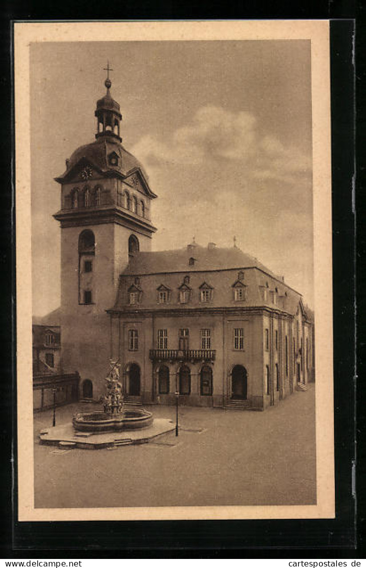 AK Weilburg A. D. Lahn, Schlosskirche Und Marktbrunnen  - Weilburg