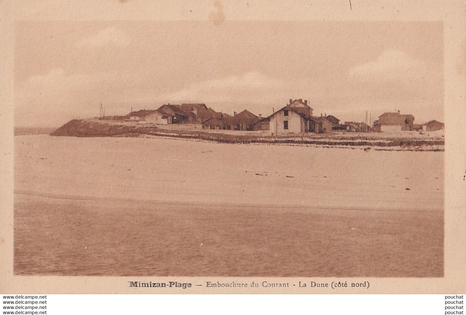 Y15-40) MIMIZAN PLAGE - EMBOUCHURE DU COURANT - LA DUNE ( COTE NORD )  - ( 2 SCANS ) - Mimizan Plage