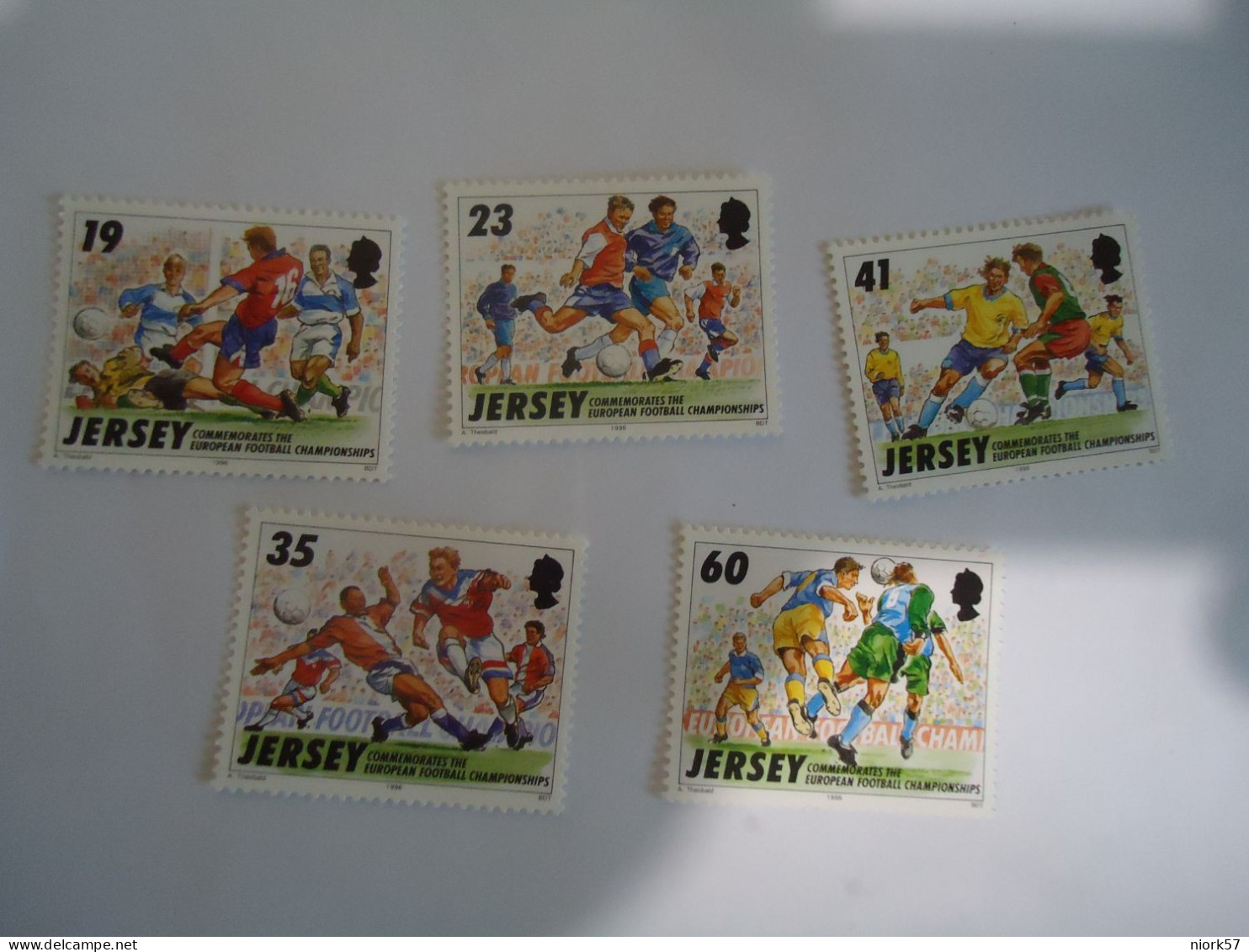 JERSEY MNH  5  STAMPS FOOTBALL CHAMPIONSHIP  1986 - Eurocopa (UEFA)