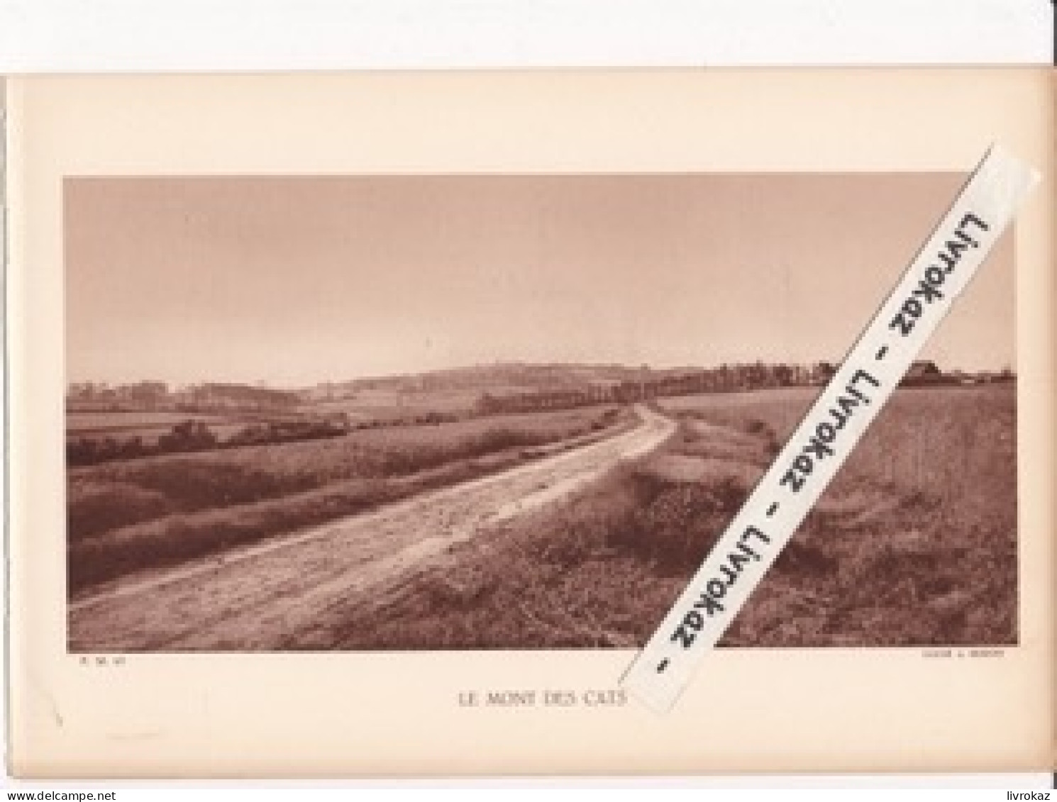 Le Mont Des Cats, Berthen, Godewaersvelde Et Méteren, En Flandre Française, Photo Sépia Extraite D'un Livre Paru En 1933 - Unclassified