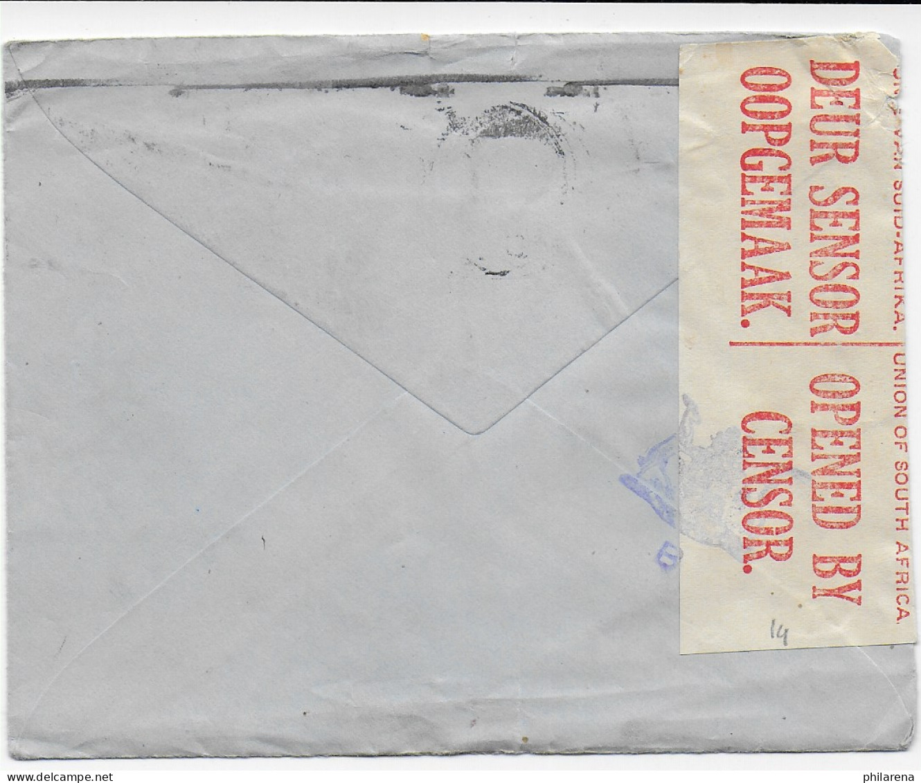 Brief Aus Johannesburg, 1942 Nach USA - Dorhan AL, Censor - Otros & Sin Clasificación