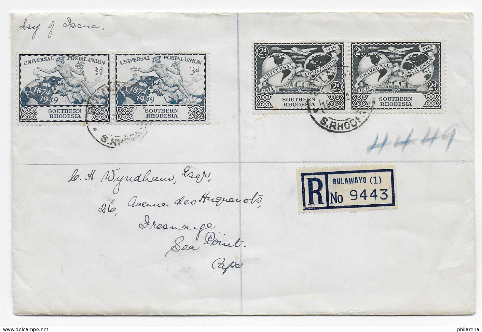 Einschreiben Bulawayo FDC 1949 - Zimbabwe (1980-...)