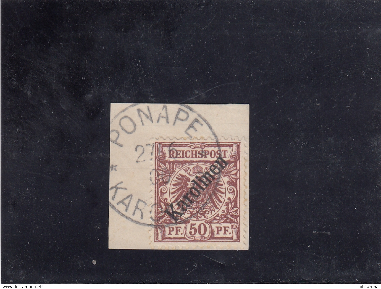 Karolinen: MiNr. 6/I, Stempel Ponape 1900, Briefausschnitt, BPP Attest - Isole Caroline