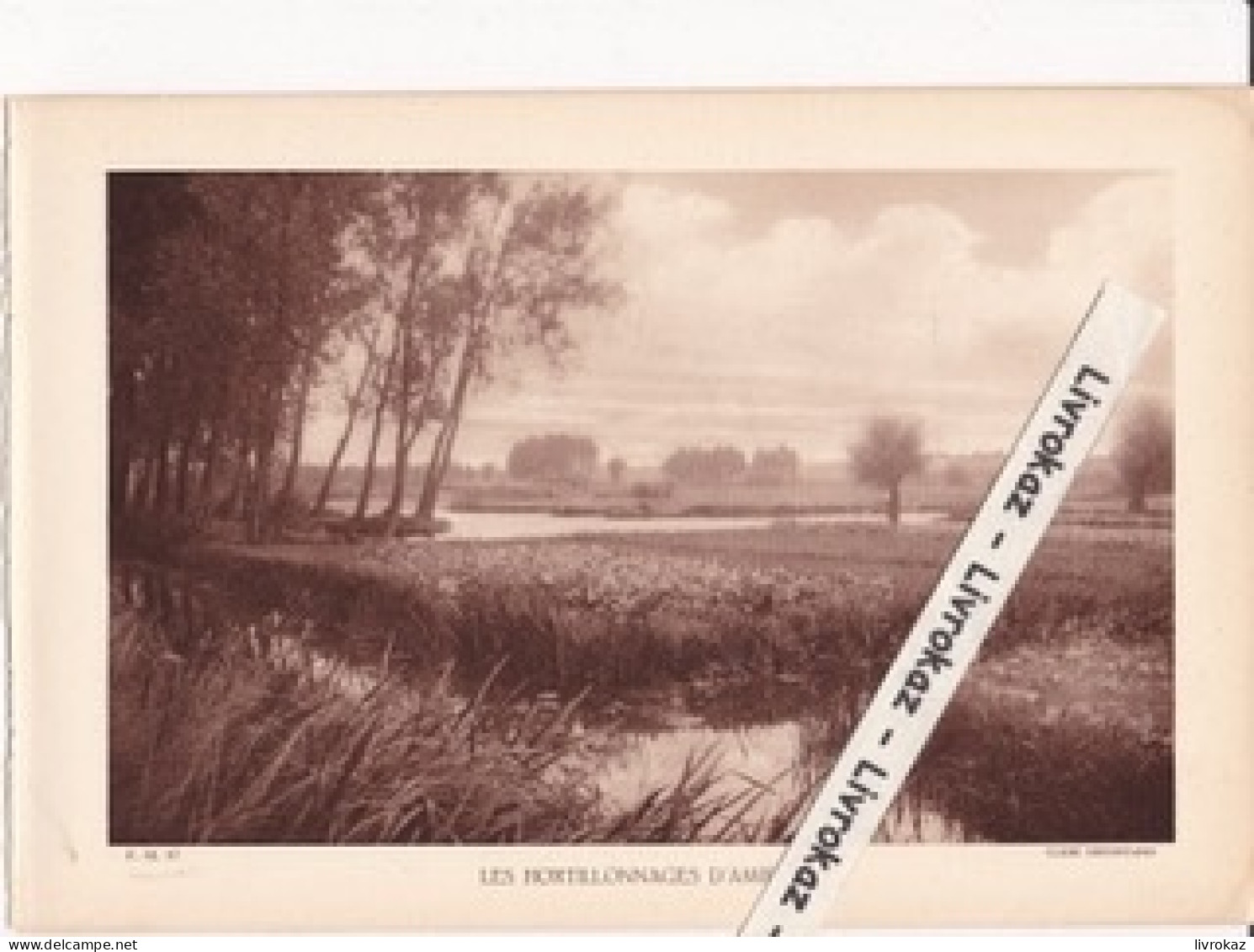 Les Hortillonnages D'Amiens (Somme), Photo Sépia Extraite D'un Livre Paru En 1933 - Unclassified