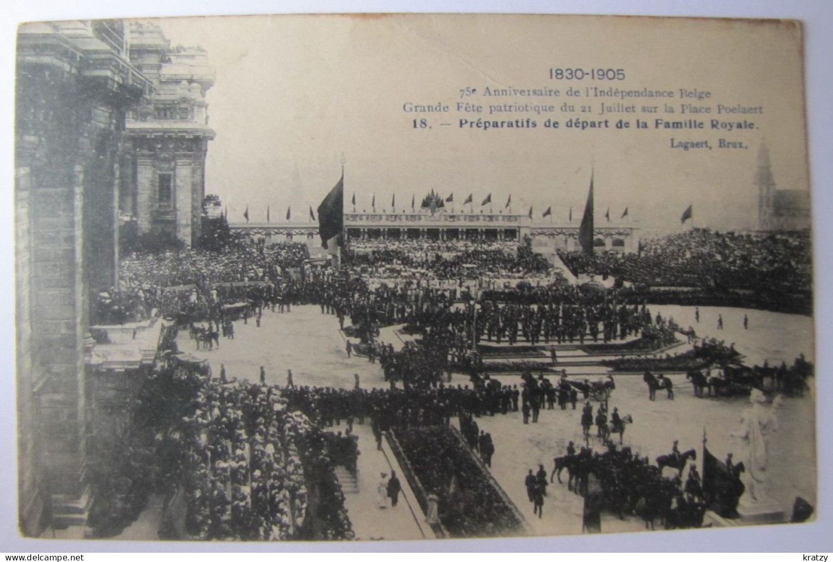 BELGIQUE - BRUXELLES - 75 Ans De L'Indépendance - Préparatifs De Départ De La Famille Royale - 1905 - Fêtes, événements