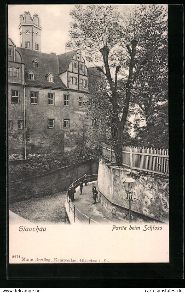 AK Glauchau, Partie Beim Schloss  - Glauchau