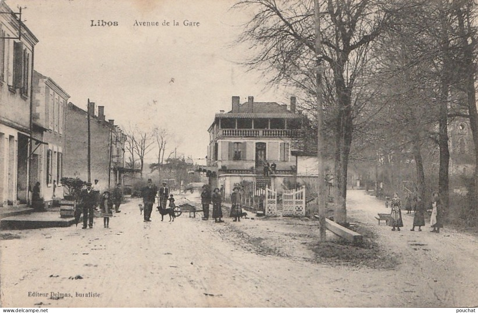 Q22-47) LIBOS (LOT ET GARONNE)  AVENUE DE LA GARE  - (ANIMEE - HABITANTS - 2 SCANS) - Libos