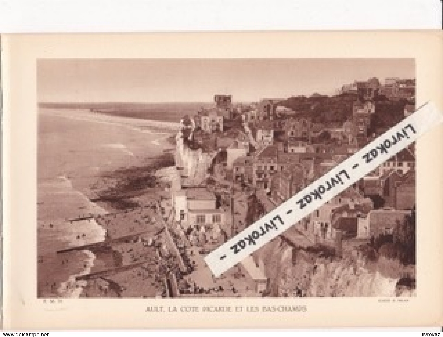 Ault, La Côte Picarde Et Les Bas-Champs (Somme), Photo Sépia Extraite D'un Livre Paru En 1933 - Non Classificati