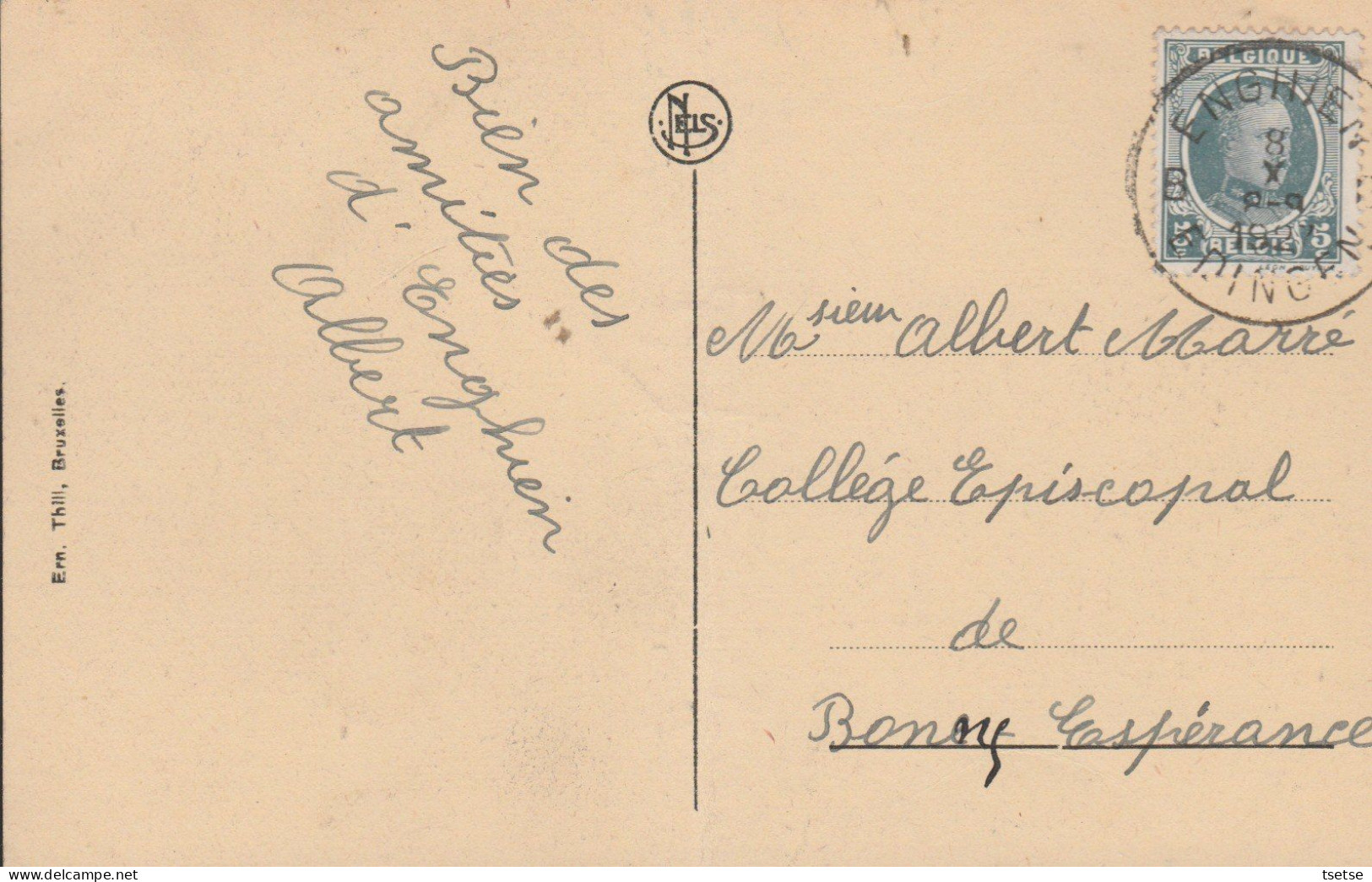 Enghien - Collége St. Augustin - Façade Prinipale - 1927 ( Voir Verso ) - Edingen