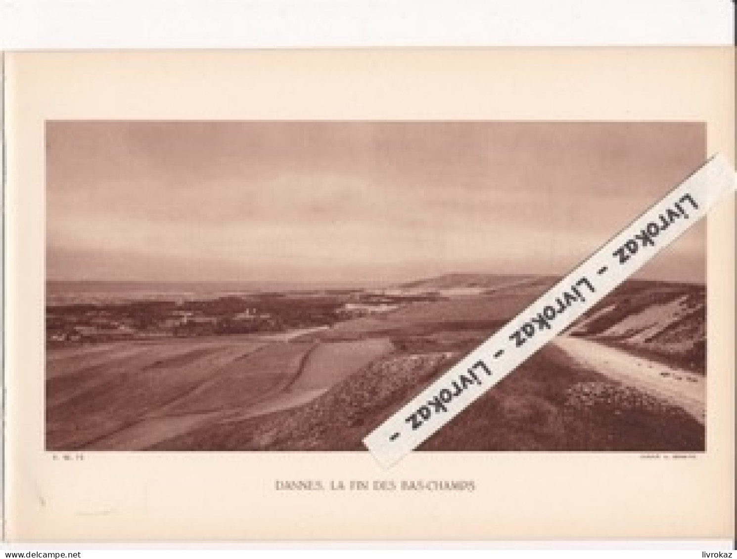 Dannes (Pas-de-Calais) La Fin Des Bas-Champs, Photo Sépia Extraite D'un Livre Paru En 1933 - Non Classés