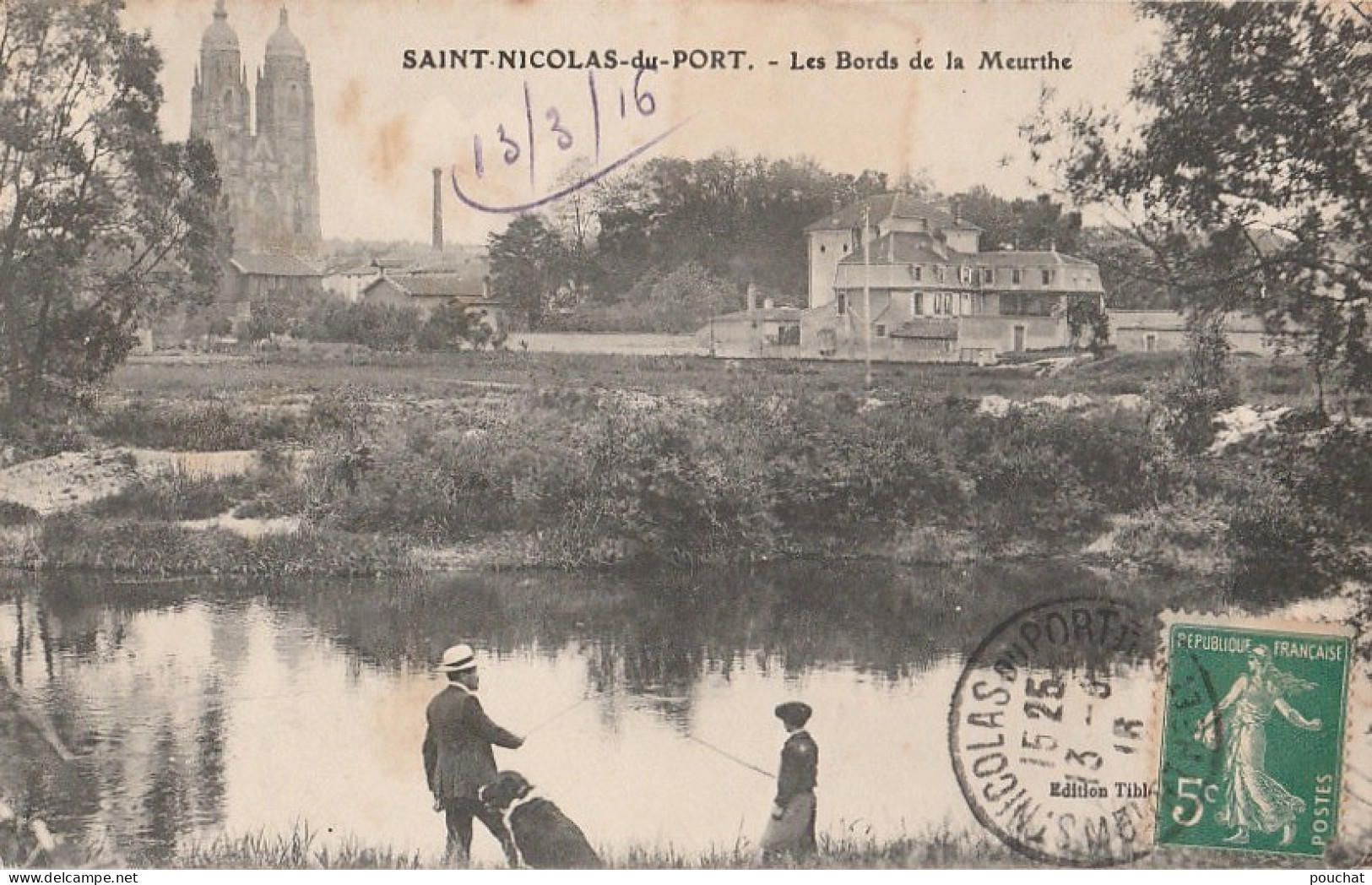 R18-54) SAINT NICOLAS DU PORT - LES BORDS DE LA MEURTHE - (ANIMEE - PECHEURS AVEC CHIEN) - Saint Nicolas De Port