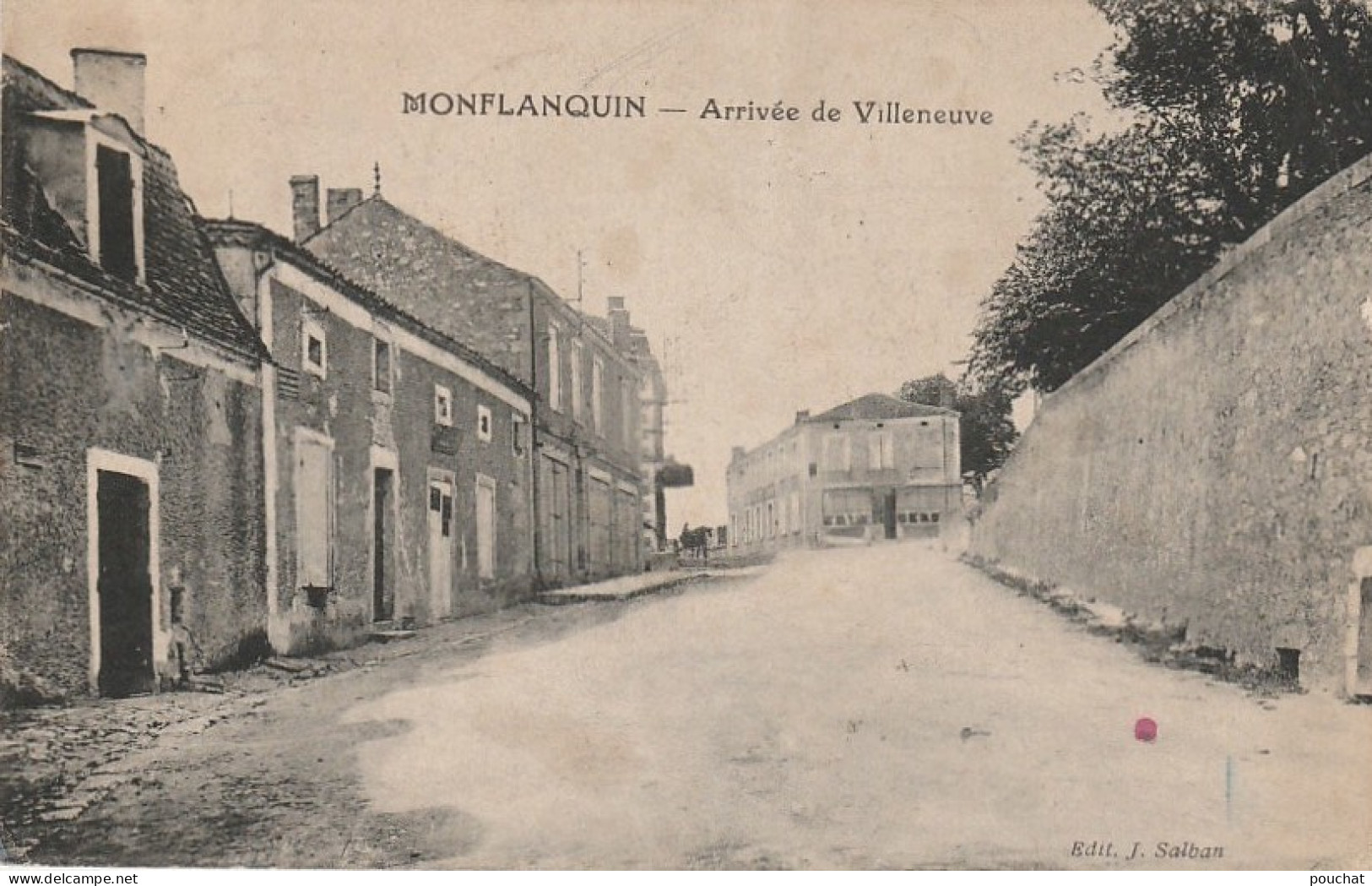 R21-47) MONFLANQUIN (LOT ET GARONNE) ARRIVEE DE VILLENEUVE - (2 SCANS) - Monflanquin