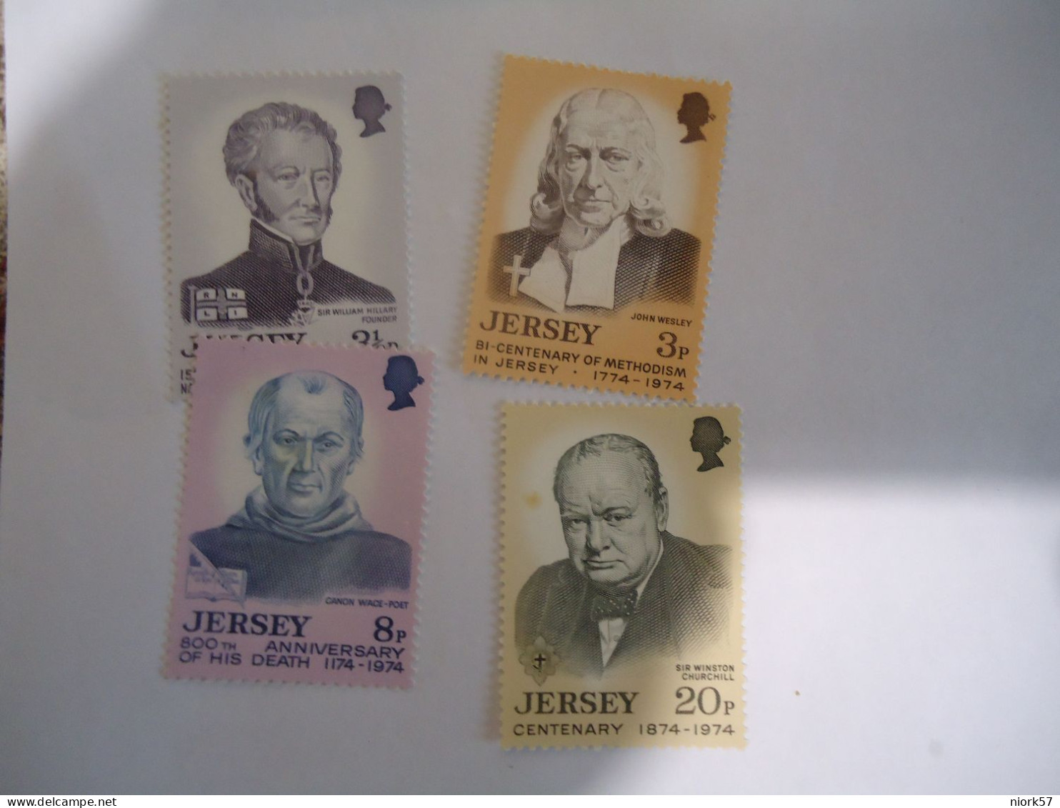 JERSEY MMH 4  STAMPS FAMOUS PEOPLE CHURSHILL  1974 - Sir Winston Churchill