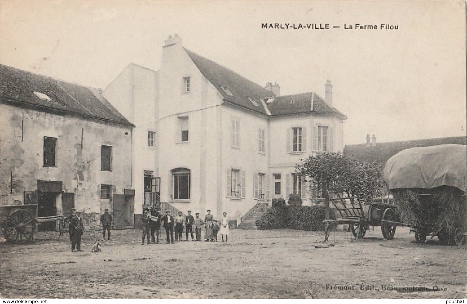 S7-95) MARLY LA VILLE - FERME FILOU - (TRES ANIMEE - HABITANTS  -  2 SCANS ) - Marly La Ville