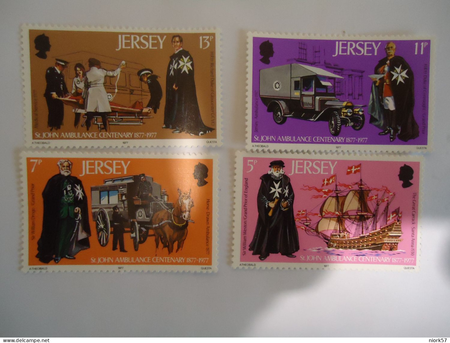 JERSEY MNH  4 STAMPS SHIPS CARS UPU - UPU (Union Postale Universelle)