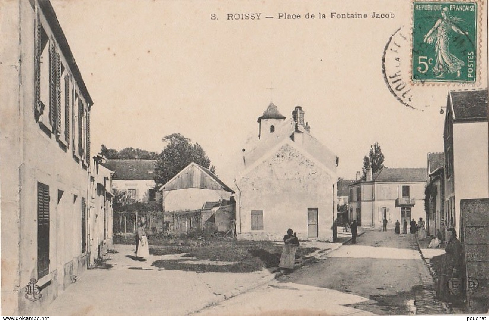 S10-77) ROISSY - PLACE DE LA FONTAINE JACOB - ( ANIMEE - HABITANTS ) - Roissy En Brie